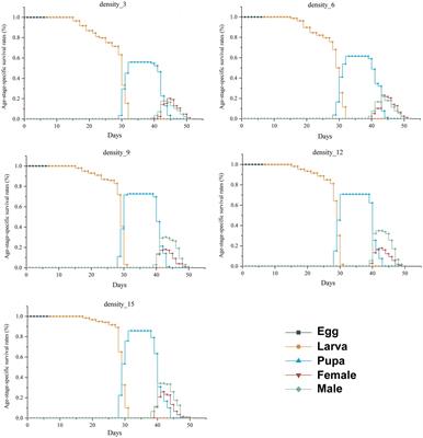 Ecological strategies of Hyphantria cunea (Lepidoptera: Arctiidae) response to different larval densities